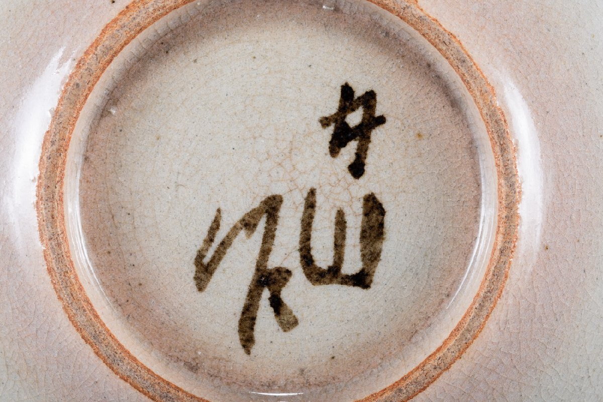華】時代舊藏 時代物 古京焼「仙厓義梵」作 仙厓写 文殊菩薩図皿 華】時代舊藏 時代物 古京焼「仙厓義梵」作 仙厓写 文殊菩薩図皿