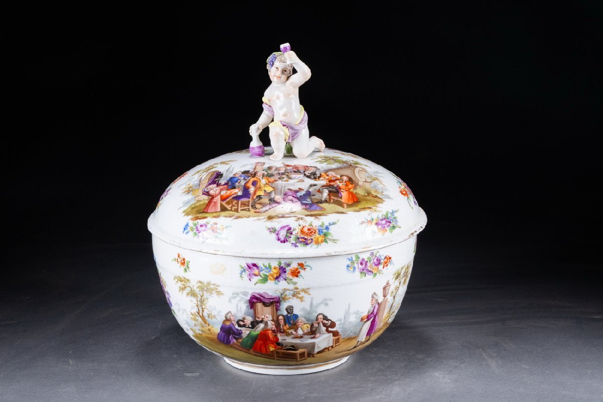 華】時代舊藏 時代物KPM ベルリン ベルリン王立磁器製陶所 色絵 華】時代舊藏 時代物KPM ベルリン ベルリン王立磁器製陶所 色絵