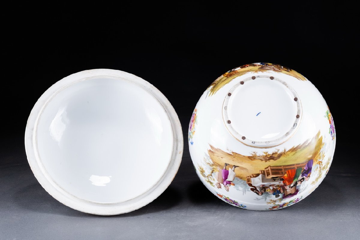 華】時代舊藏 時代物KPM ベルリン ベルリン王立磁器製陶所 色絵 華】時代舊藏 時代物KPM ベルリン ベルリン王立磁器製陶所 色絵