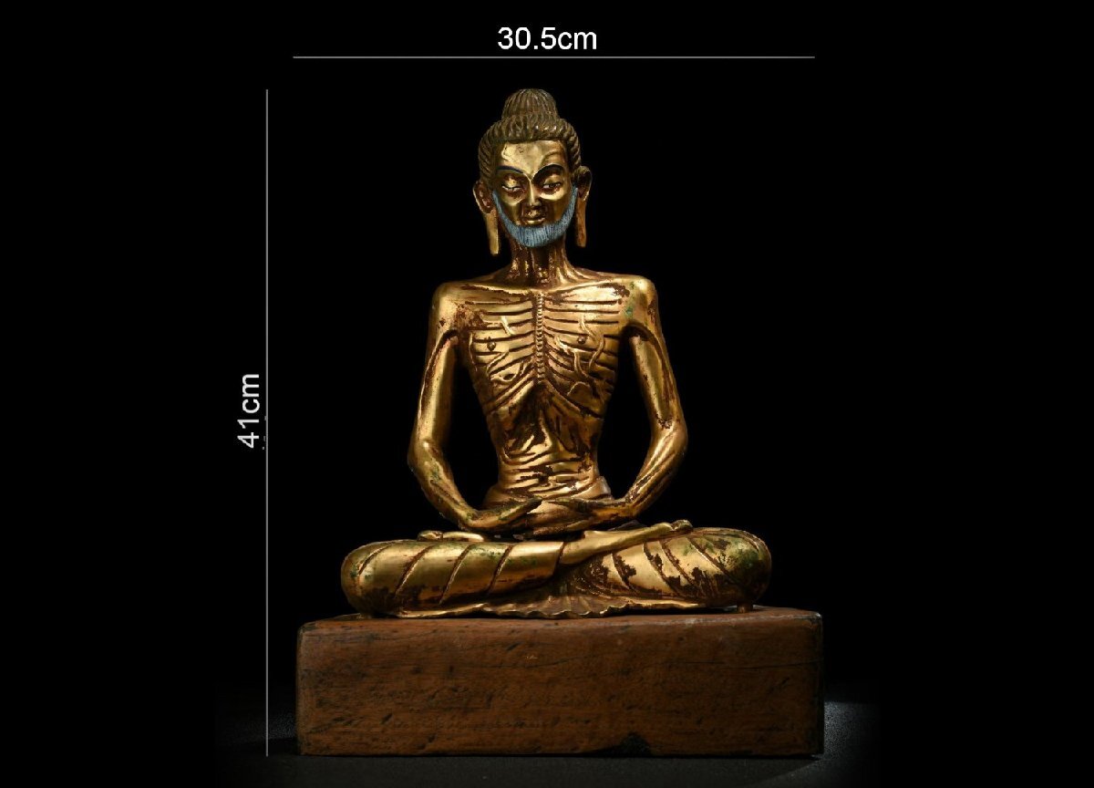 清】清時代 銅塗金 ガンダーラ造像41x30.5㎝ 仏教古美術 佛堂 清】清時代 銅塗金 ガンダーラ造像41x30.5㎝ 仏教古美術 佛堂