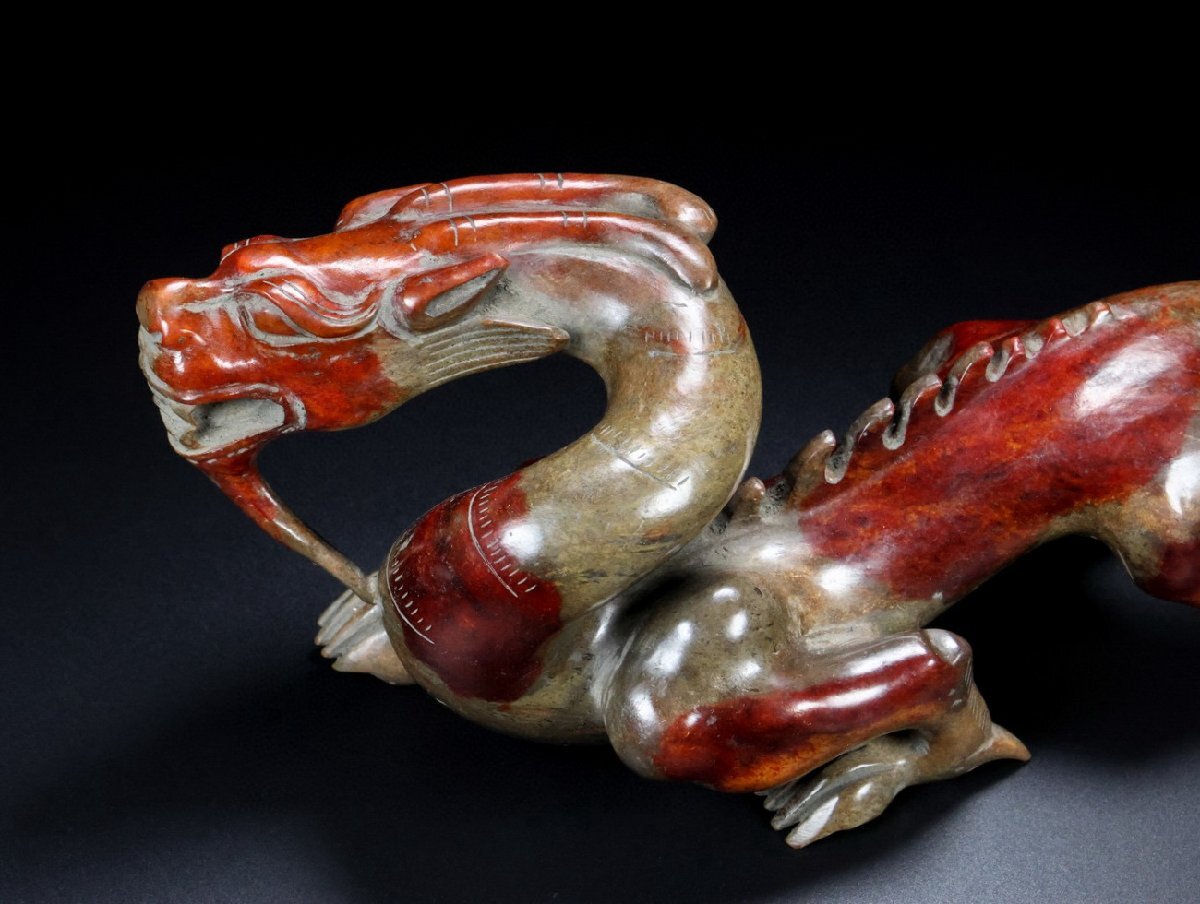 清】某収集家放出品 戦漢時代 高古玉 瑞獣紋案頭置物 走龍置物 清】某収集家放出品 戦漢時代 高古玉 瑞獣紋案頭置物 走龍置物