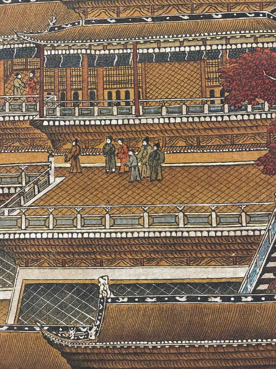 清】某蒐集家買入「仇英寫」中国明時代画家 絹本【青緑山水図 清】某蒐集家買入「仇英寫」中国明時代画家 絹本【青緑山水図