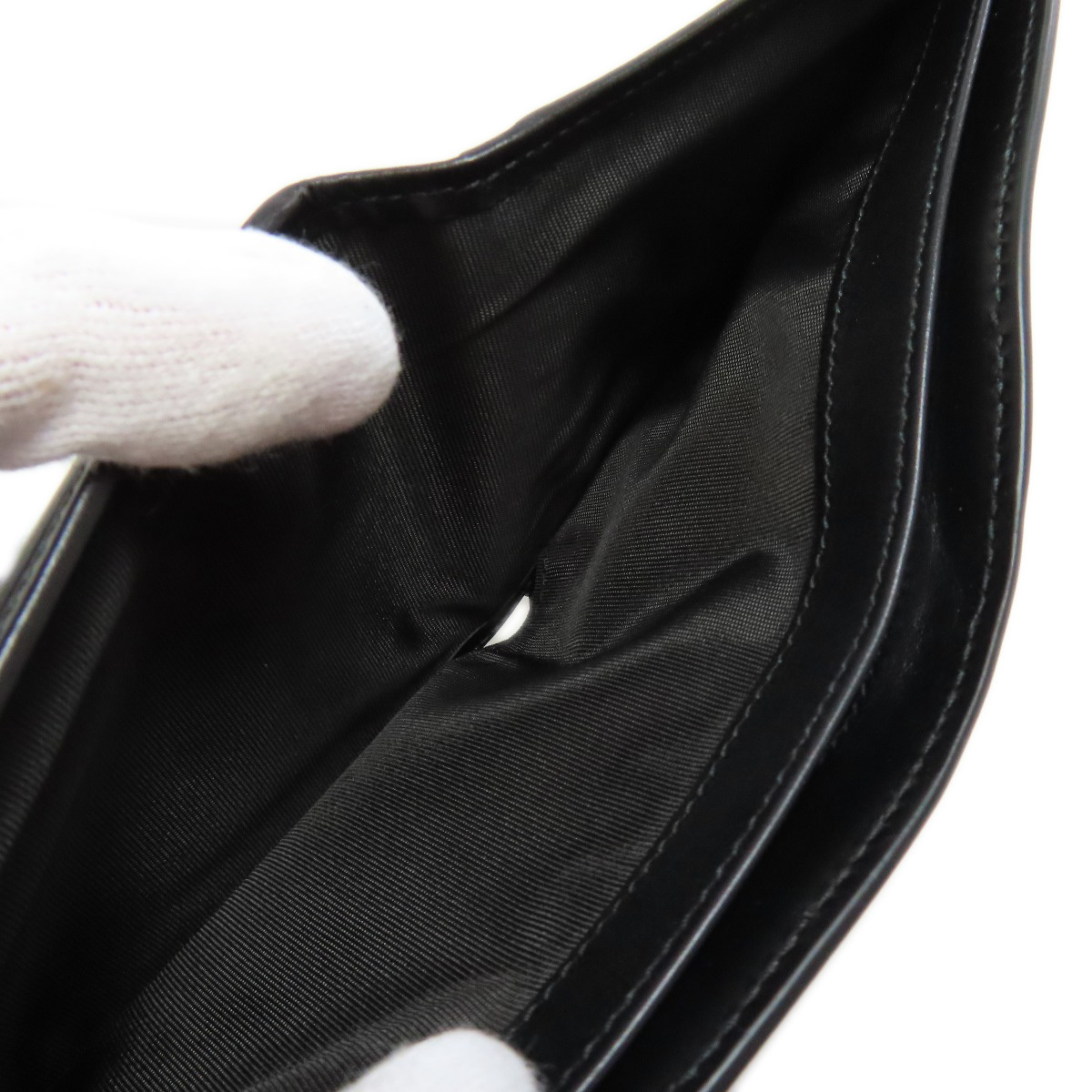 Salvatore Ferragamo Salvatore Ferragamo gun chi-ni рисунок двойной бумажник ( кошелек для мелочи . есть ) кожа женский б/у 