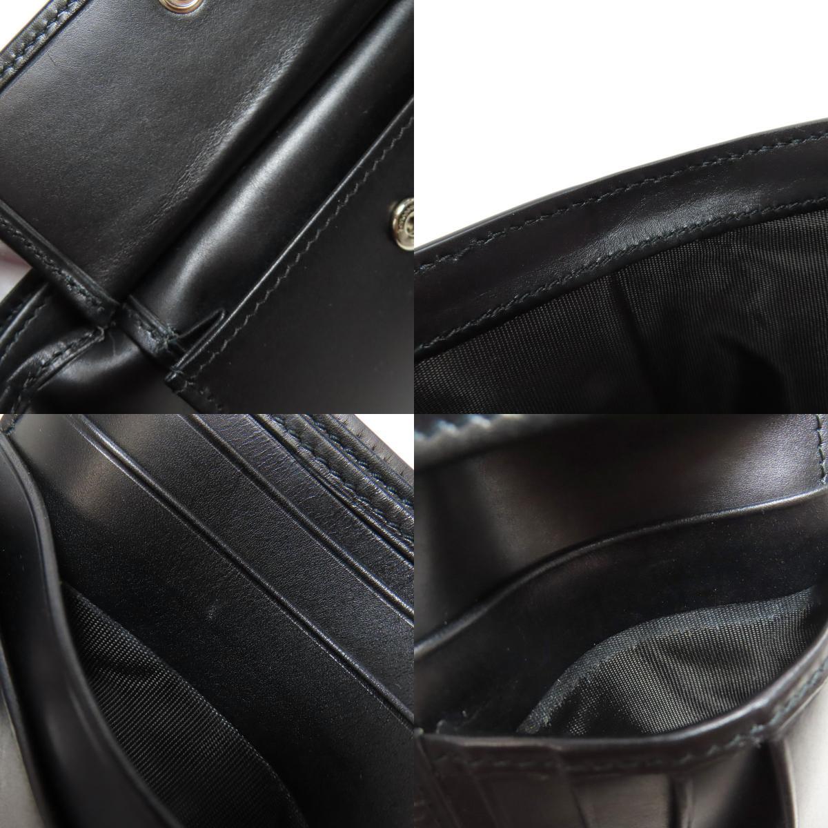 Salvatore Ferragamo Salvatore Ferragamo gun chi-ni рисунок двойной бумажник ( кошелек для мелочи . есть ) кожа женский б/у 