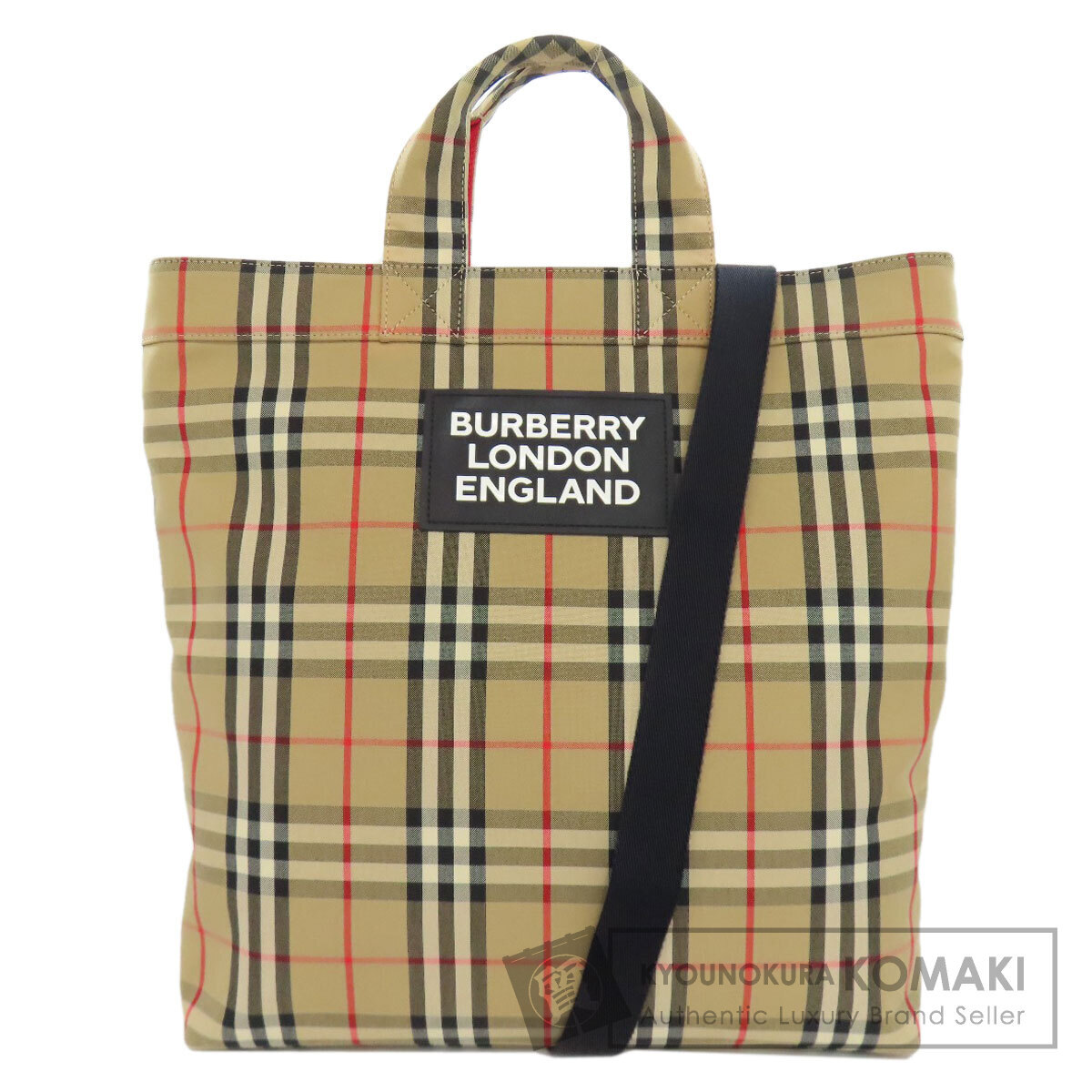 BURBERRY バーバリー ノバチェック 2WAY ハンドバッグ ナイロン素材 レディース 中古