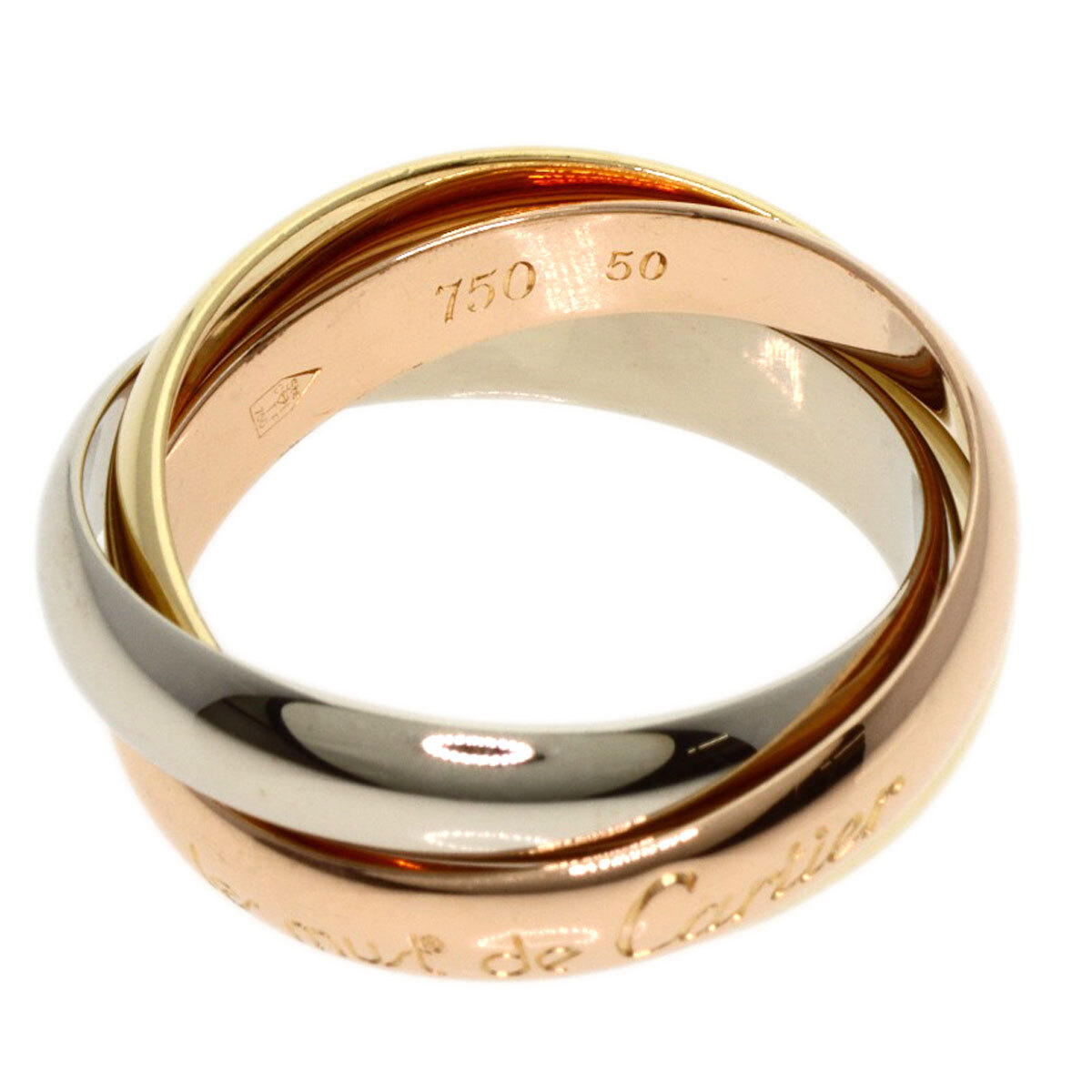 CARTIER カルティエ トリニティ #50 リング?指輪 K18イエローゴールド レディース 中古