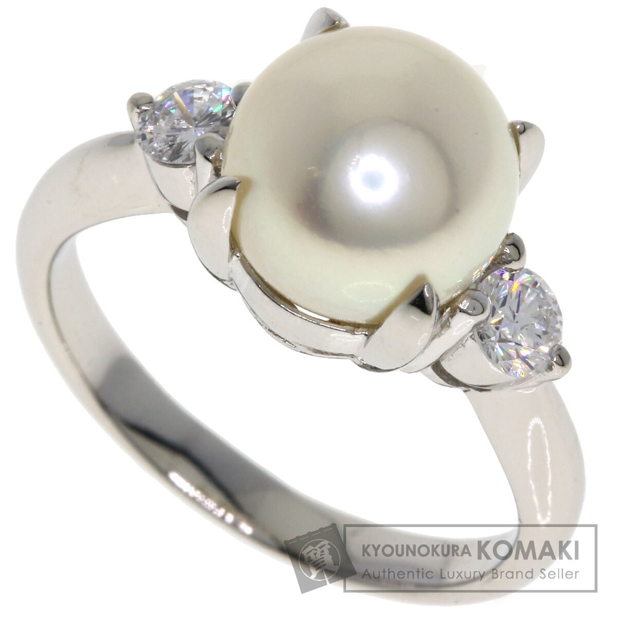 ジュエリー パール 真珠 ダイヤモンド リング?指輪 プラチナPT900 中古