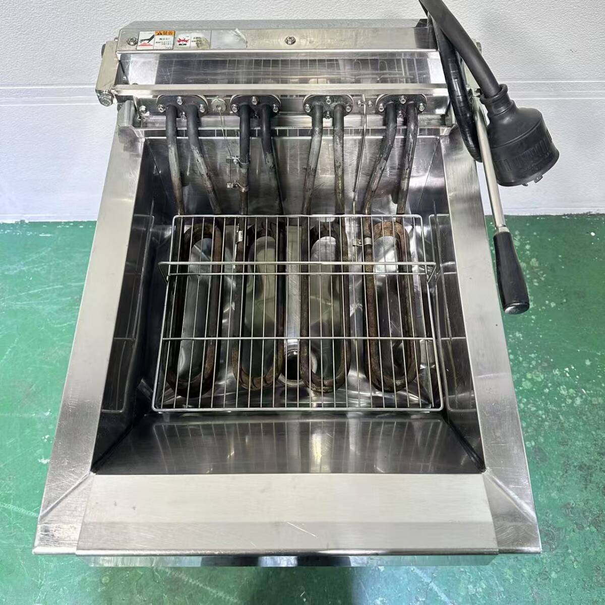【中古品】番號A506◆マルゼン　電気一槽フライヤー　三相200ｖ　幅450×奧行600×高さ800　點検済み☆ 【廚房市場八尾店】
