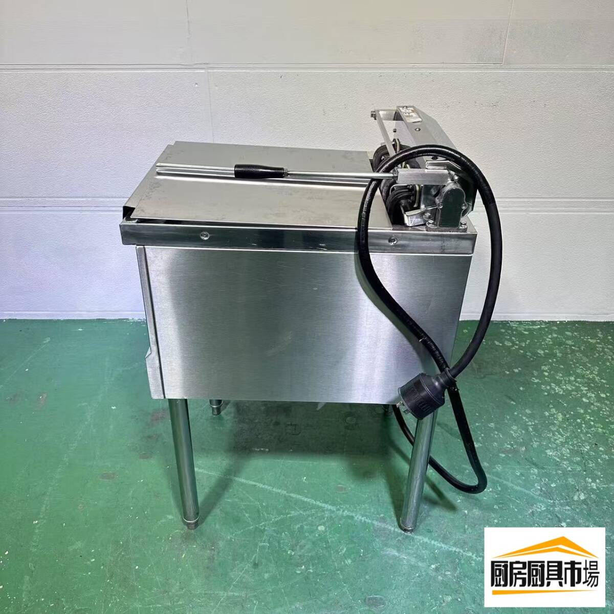 【中古品】番號A506◆マルゼン　電気一槽フライヤー　三相200ｖ　幅450×奧行600×高さ800　點検済み☆ 【廚房市場八尾店】