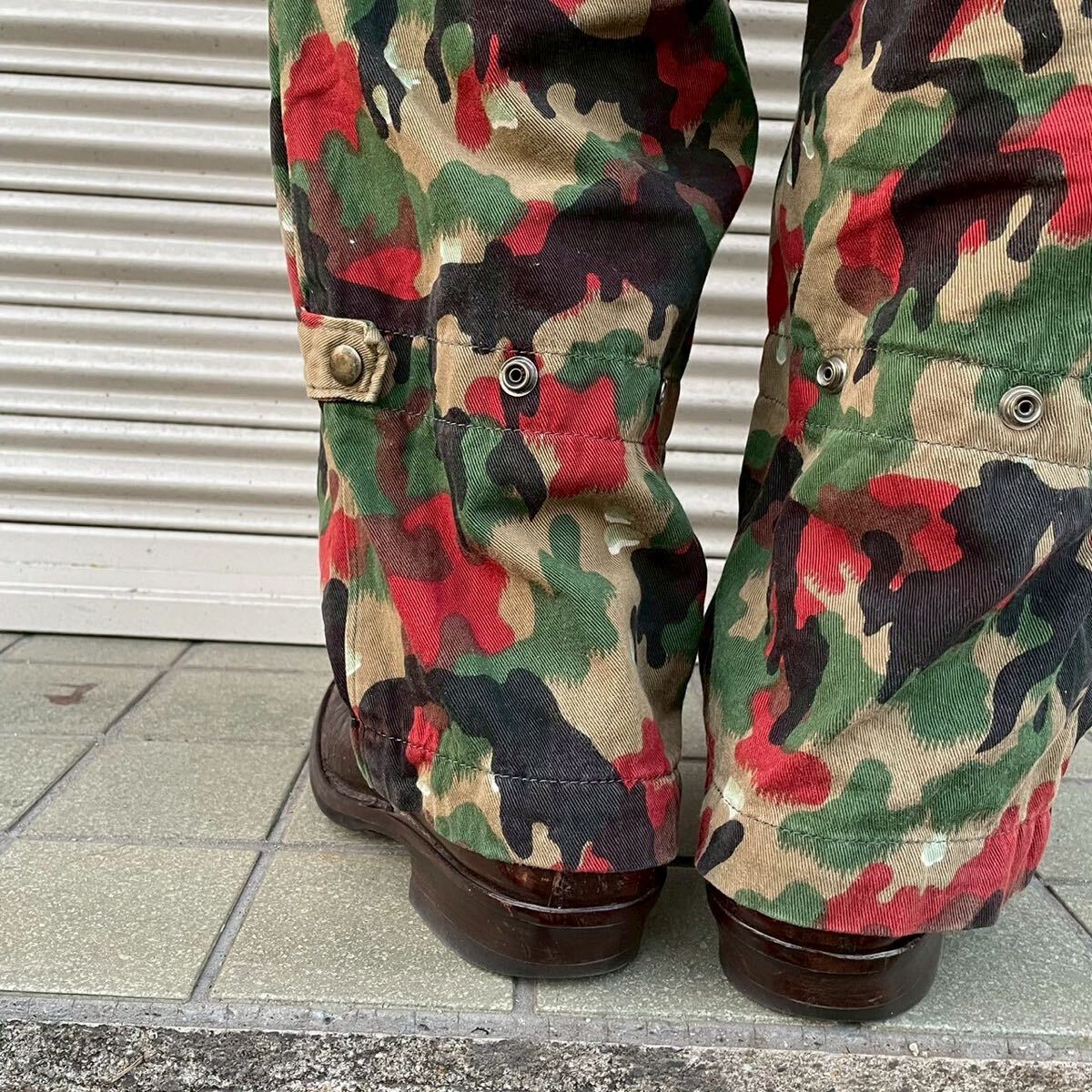 60s スイス軍 実物 M-60 フィールドパンツ アルペンカモ 山岳 60s スイス軍 実物 M-60 フィールドパンツ アルペンカモ 山岳