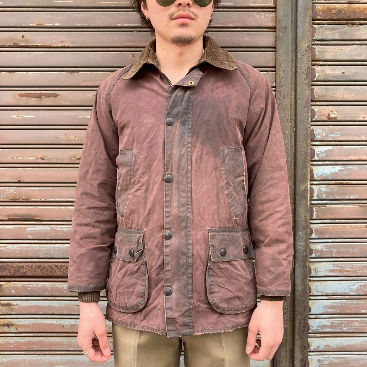 貴重 XS 英国製 90s バブアー BARBOUR ビデイル BEDALE オイル 貴重 XS 英国製 90s バブアー BARBOUR ビデイル BEDALE オイル