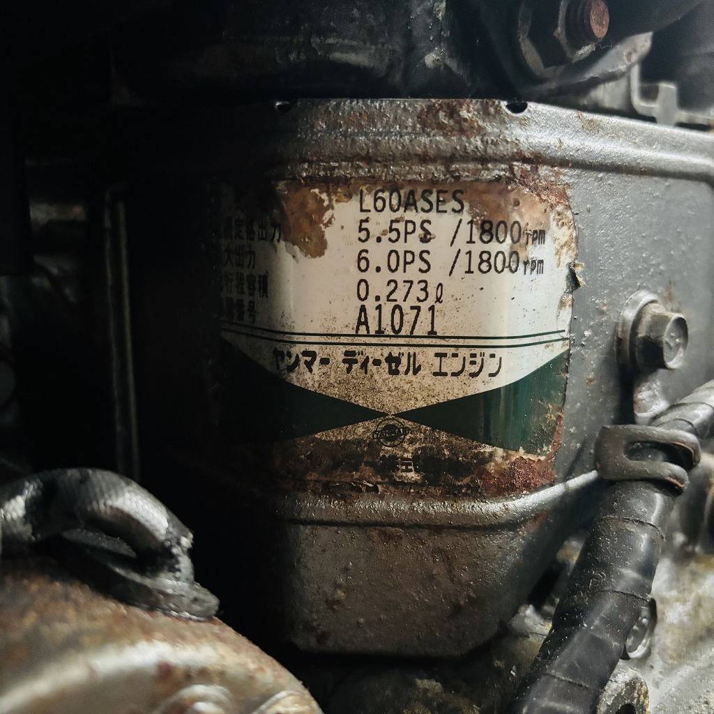 YANMAR ヤンマー ディーゼルエンジン L60ASES 中古 ジャンク扱い YANMAR ヤンマー ディーゼルエンジン L60ASES 中古 ジャンク扱い