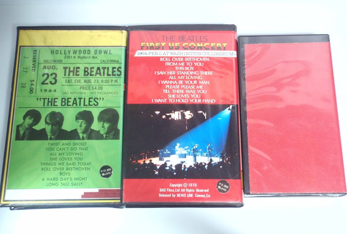 ★VHS【ザ?ビートルズ ブート版 ビデオ11本セット】FIRST US CONCERT HOLLYWOOD BOWL '64 LIVE IN PARIS ブートレグ 海賊盤(pán) The Beatles