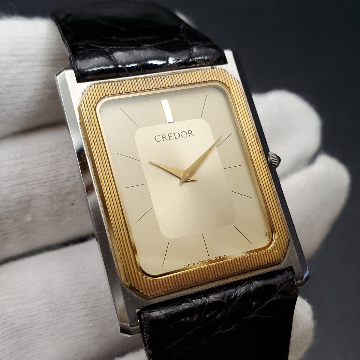 宝蔵】SEIKO CREDOR セイコー クレドール 14K BEZEL 6730-5090 宝蔵】SEIKO CREDOR セイコー クレドール 14K BEZEL 6730-5090