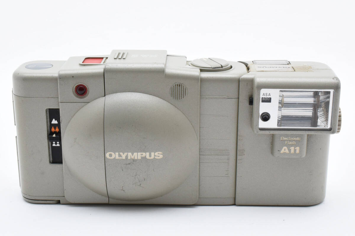  редкий *OLYMPUS XA2 D.ZUIKO 35mm F3.5 A11 серый одиночный подпалина пункт широкоугольный compact пленочный фотоаппарат 