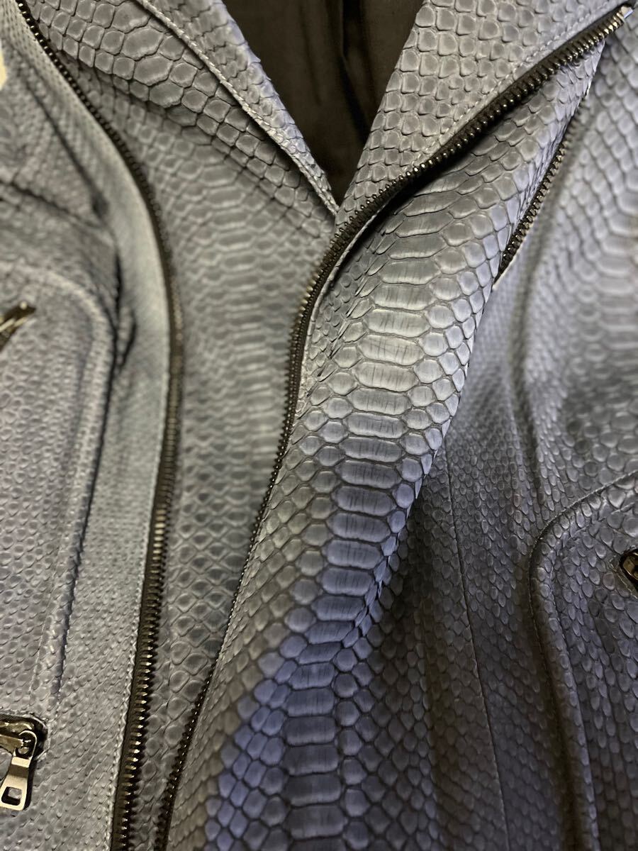 正規品 BALMAIN HOMME バルマン オム パイソンレザー ライダース 正規品 BALMAIN HOMME バルマン オム パイソンレザー ライダース