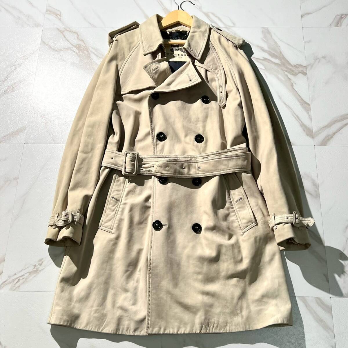 希少・美品 50万 レザー トレンチコート【XL】BURBERRY 希少・美品 50万 レザー トレンチコート【XL】BURBERRY