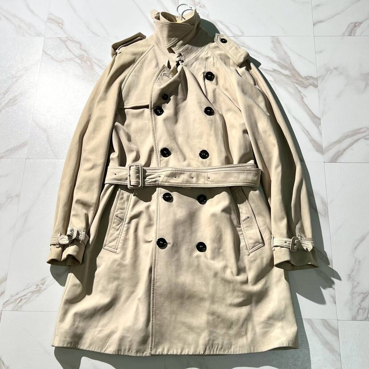 希少・美品 50万 レザー トレンチコート【XL】BURBERRY 希少・美品 50万 レザー トレンチコート【XL】BURBERRY