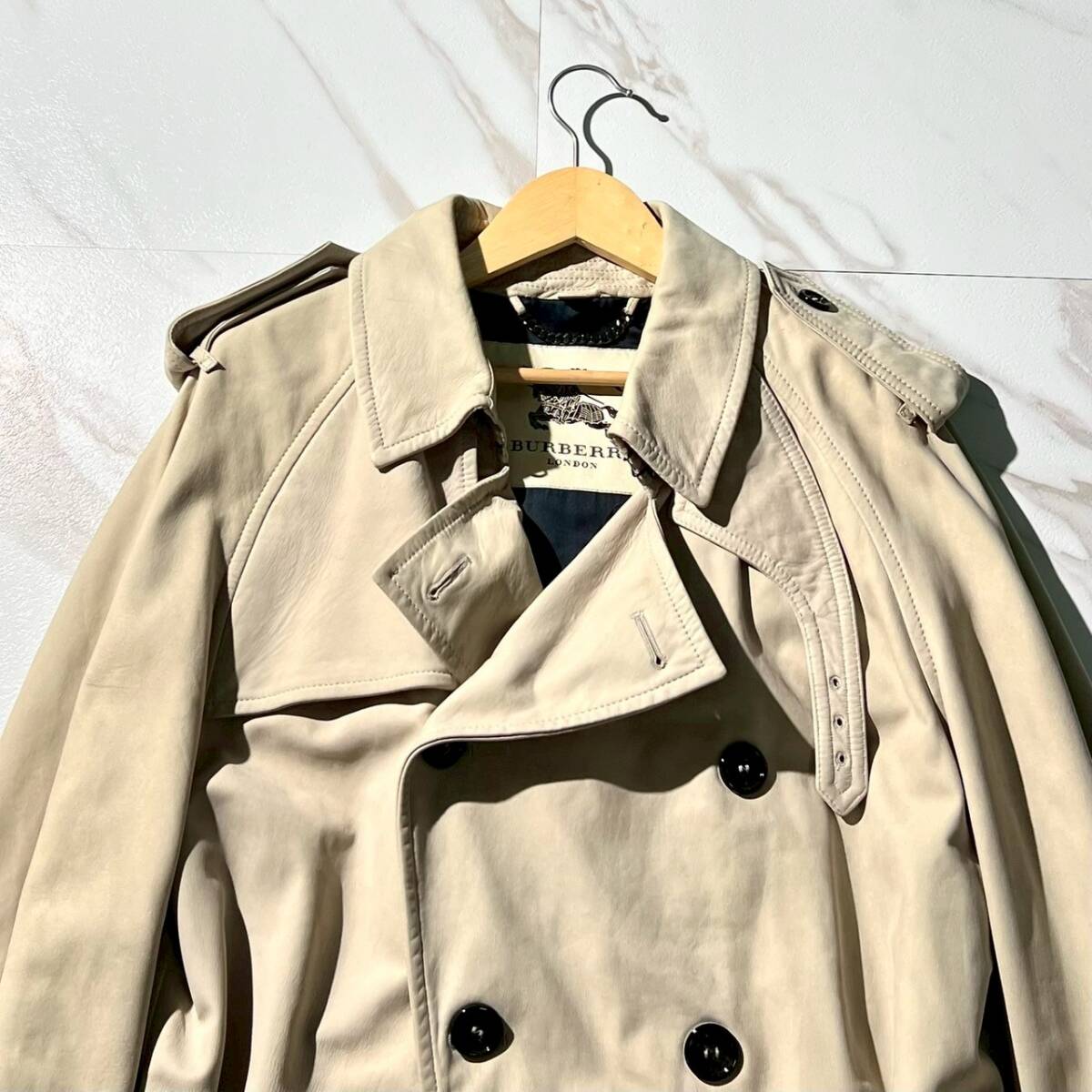 希少・美品 50万 レザー トレンチコート【XL】BURBERRY 希少・美品 50万 レザー トレンチコート【XL】BURBERRY
