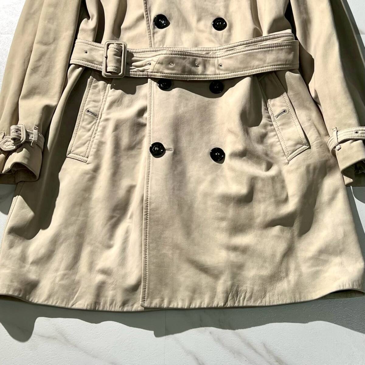希少・美品 50万 レザー トレンチコート【XL】BURBERRY 希少・美品 50万 レザー トレンチコート【XL】BURBERRY