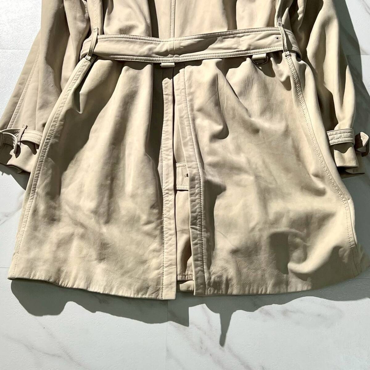 希少・美品 50万 レザー トレンチコート【XL】BURBERRY 希少・美品 50万 レザー トレンチコート【XL】BURBERRY