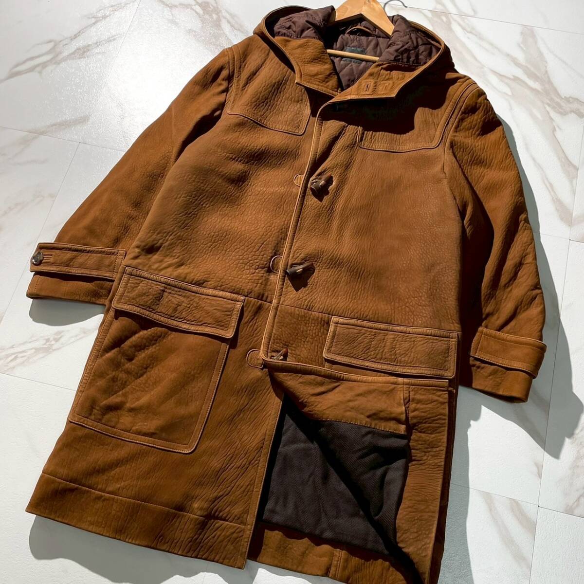 希少 40万【2XL】 レザーダッフルコート hugo boss ヒューゴボス 希少 40万【2XL】 レザーダッフルコート hugo boss ヒューゴボス