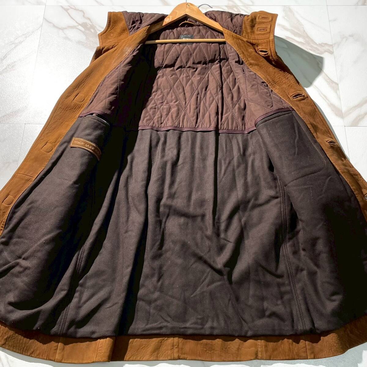 希少 40万【2XL】 レザーダッフルコート hugo boss ヒューゴボス 希少 40万【2XL】 レザーダッフルコート hugo boss ヒューゴボス