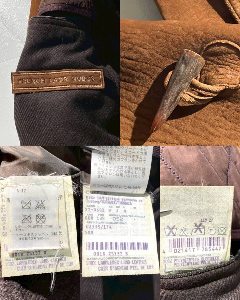 希少 40万【2XL】 レザーダッフルコート hugo boss ヒューゴボス 希少 40万【2XL】 レザーダッフルコート hugo boss ヒューゴボス