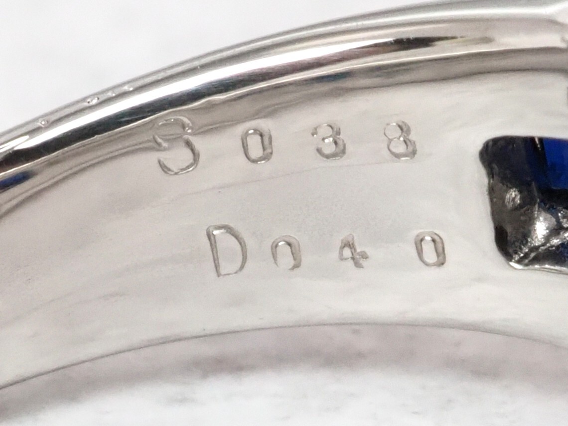 6724A】Pt900 天然サファイア 天然ダイヤモンド 0.91ct/0.33ct 6724A】Pt900 天然サファイア 天然ダイヤモンド 0.91ct/0.33ct