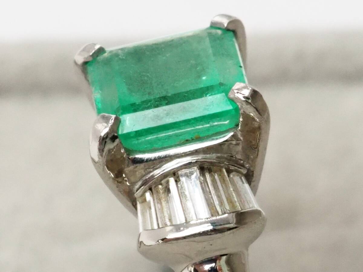 6321D】Pt900 天然エメラルド 天然ダイヤモンド 1.02ct/0.18ct 6321D】Pt900 天然エメラルド 天然ダイヤモンド 1.02ct/0.18ct