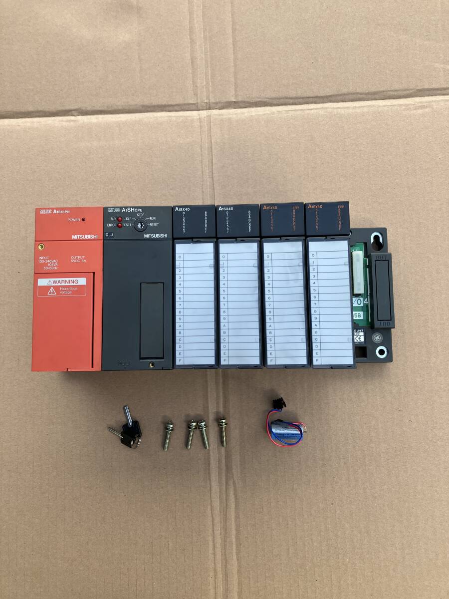 1 иен старт Mitsubishi MELSEC PLC секвенсор A1SHCPU A1S61PN A1SX40 A1SY40 A1S35B фактически работающий товар снимать 