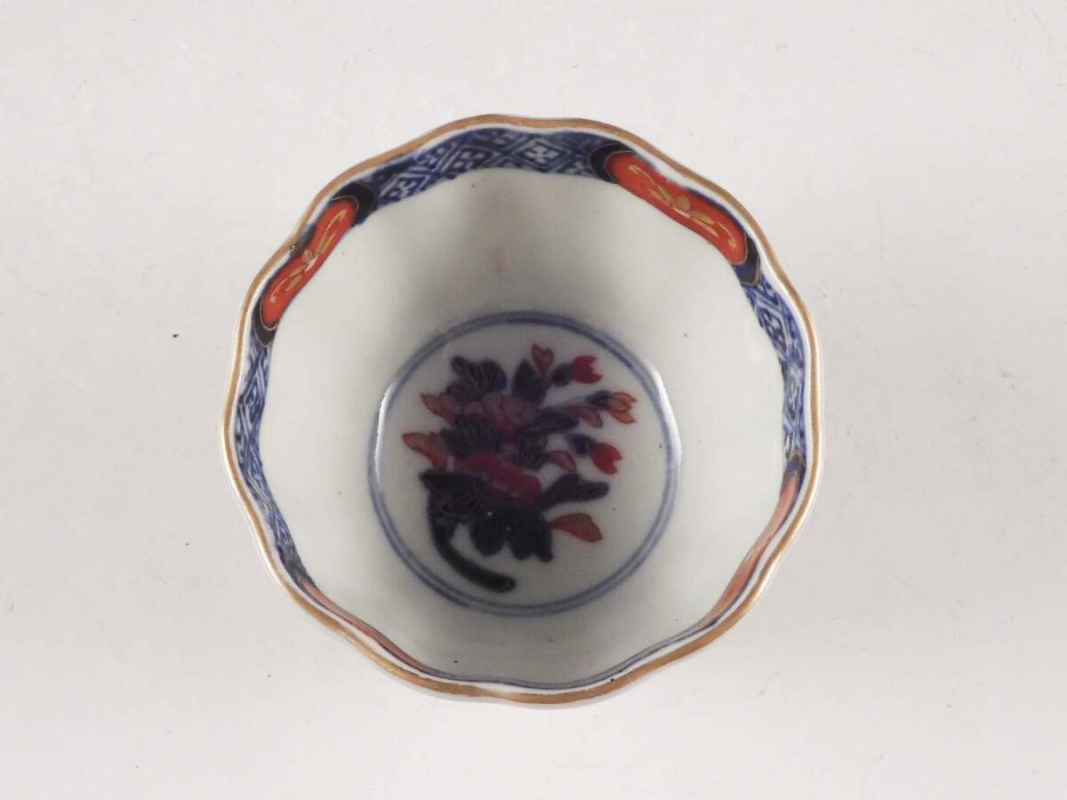 ○栄○古伊万里 金彩 色絵 家花草文 鉢 向付 蕎麦猪口 10客 無傷 ○栄○古伊万里 金彩 色絵 家花草文 鉢 向付 蕎麦猪口 10客 無傷