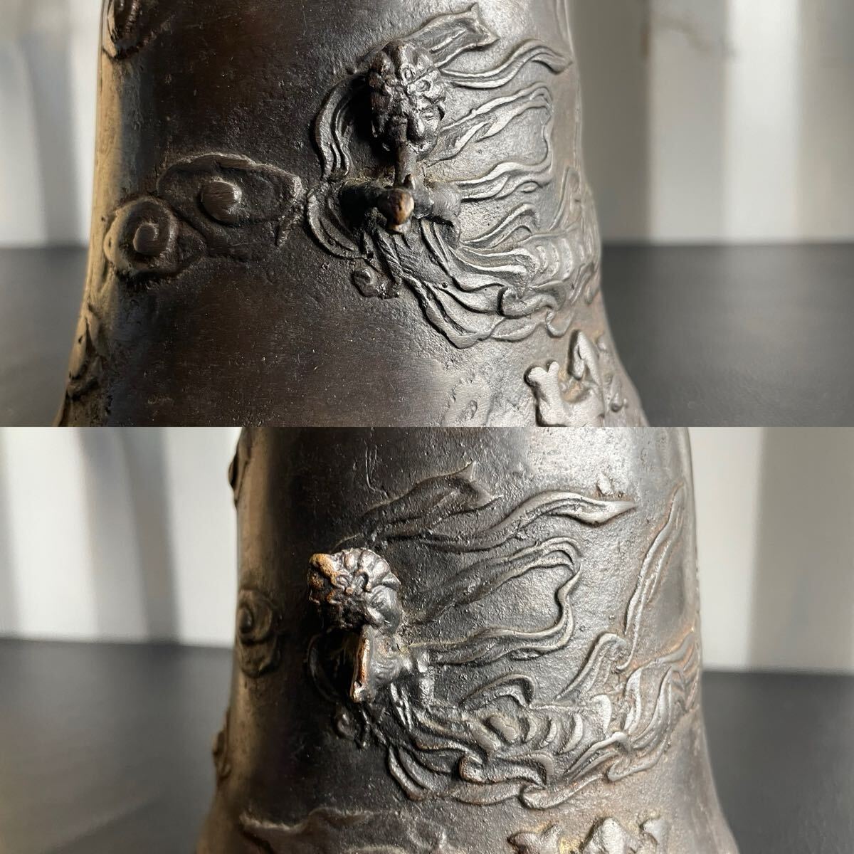 中古品☆風鐸 半鐘 吊鐘 梵鐘 釣鐘 古銅 銅製 金属工芸 中国 唐 中古品☆風鐸 半鐘 吊鐘 梵鐘 釣鐘 古銅 銅製 金属工芸 中国 唐