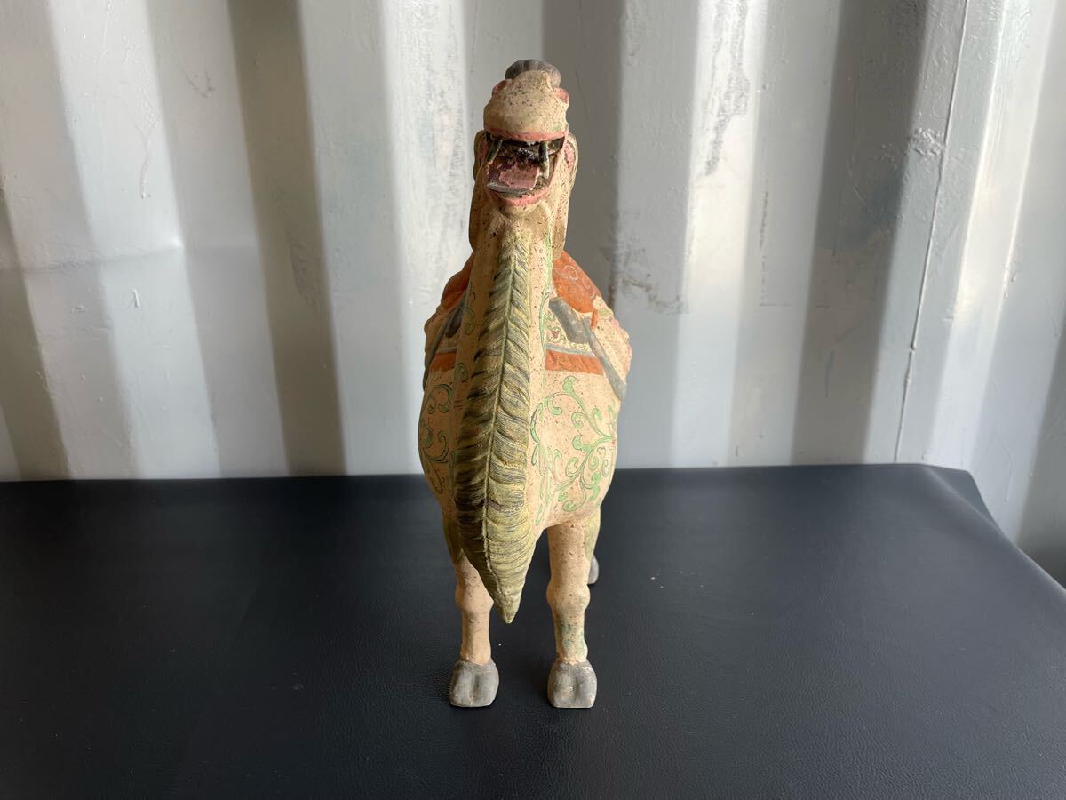 中古品☆唐三彩 ラクダ 置物 唐物 中国美術 駱駝 陶器 陶磁器 中古品☆唐三彩 ラクダ 置物 唐物 中国美術 駱駝 陶器 陶磁器