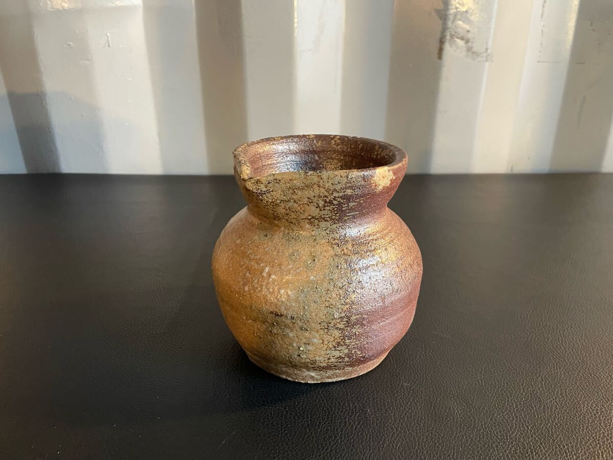 中古品☆古備前 備前焼 お歯黒 壺 花器 花入 花瓶 時代品 美術品 中古品☆古備前 備前焼 お歯黒 壺 花器 花入 花瓶 時代品 美術品