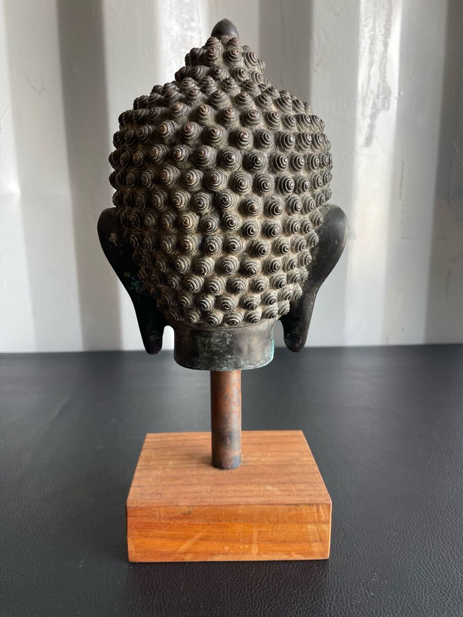 中古品☆仏頭 観音菩薩 観音像 観音様 頭部 青銅 金属製 仏教 中古品☆仏頭 観音菩薩 観音像 観音様 頭部 青銅 金属製 仏教