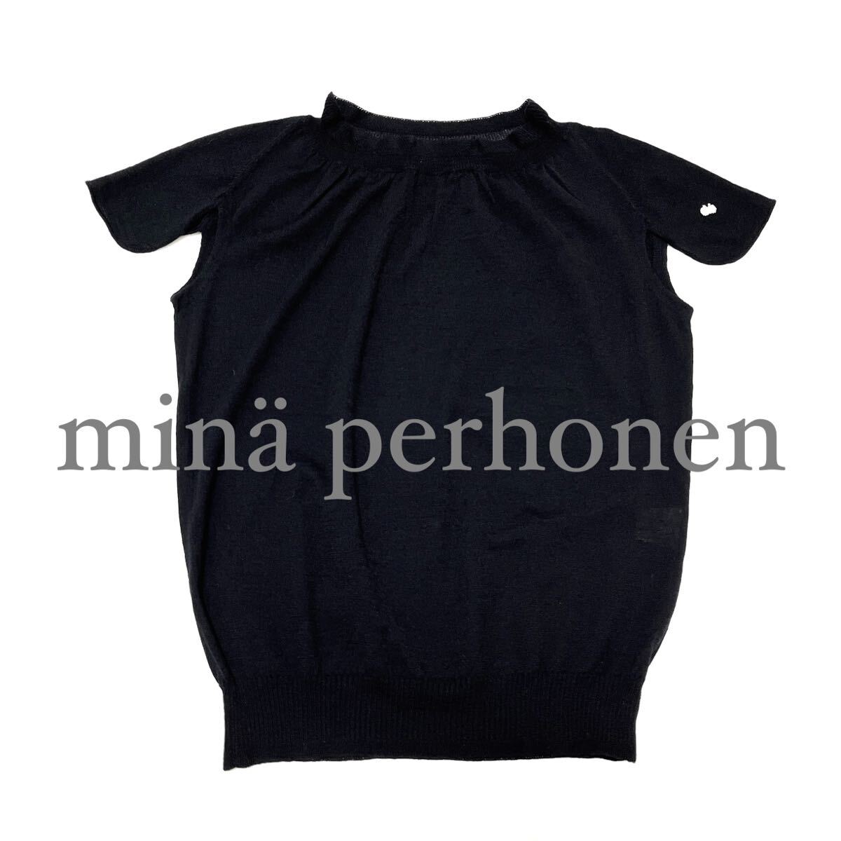 mina perhonenミナペルホネン【美品】フレンチスリーブ ニット mina perhonenミナペルホネン【美品】フレンチスリーブ ニット