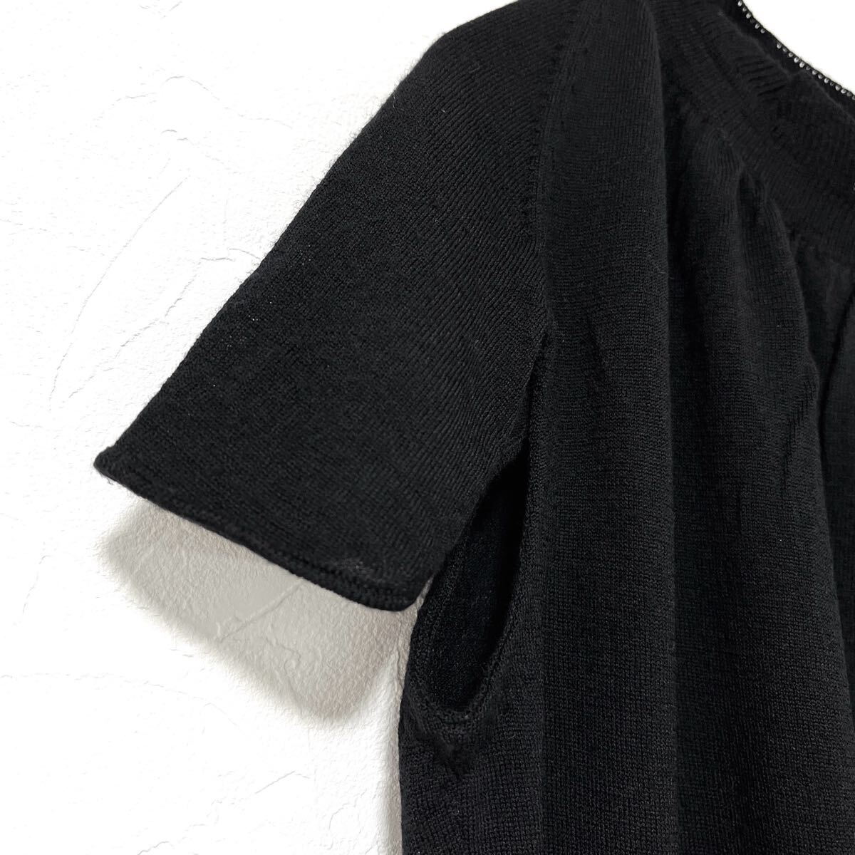 mina perhonenミナペルホネン【美品】フレンチスリーブ ニット mina perhonenミナペルホネン【美品】フレンチスリーブ ニット