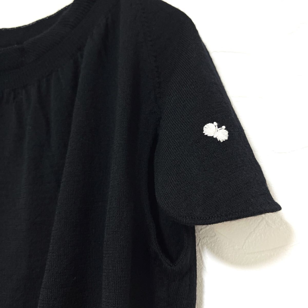mina perhonenミナペルホネン【美品】フレンチスリーブ ニット mina perhonenミナペルホネン【美品】フレンチスリーブ ニット