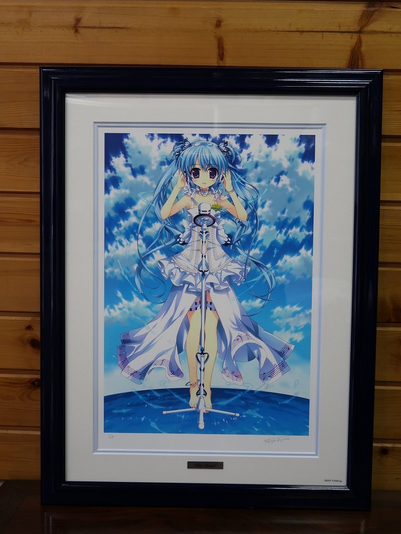 青宝】033103藤真拓哉 版画「BLUE SOUND E/E」技法:ミクスド 青宝】033103藤真拓哉 版画「BLUE SOUND E/E」技法:ミクスド