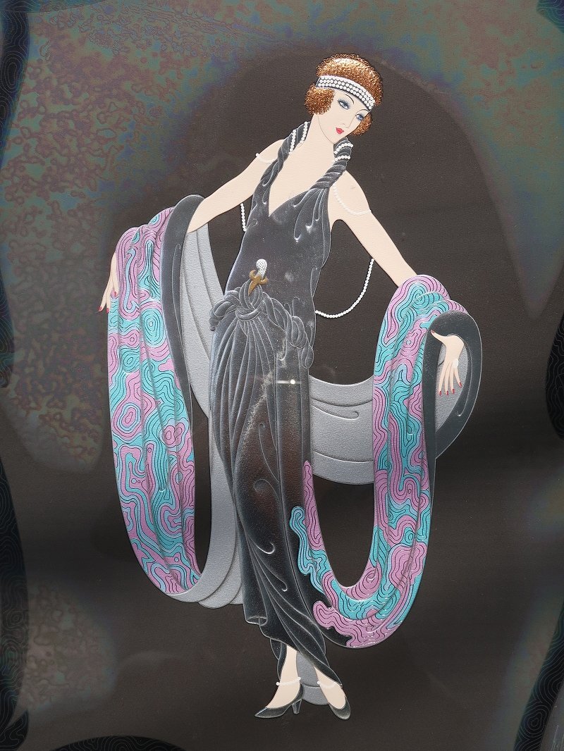青宝】042045エルテ Erte「ガラ」版画 大作 シルクスクリーン 青宝】042045エルテ Erte「ガラ」版画 大作 シルクスクリーン