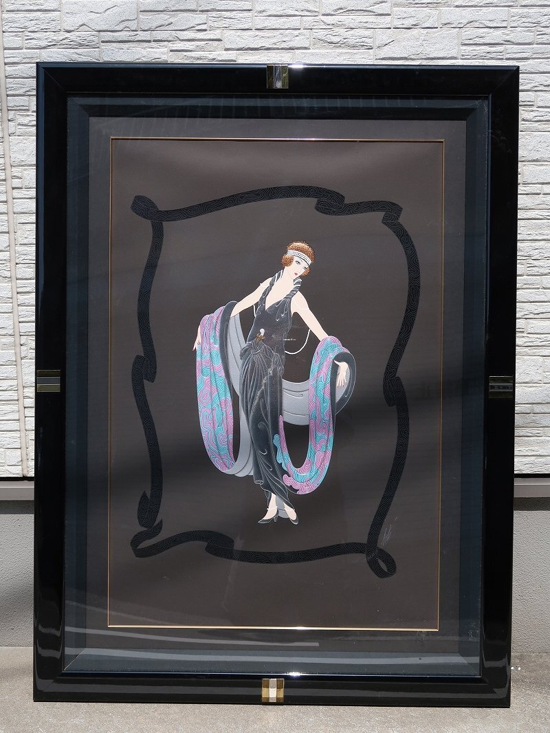 青宝】042045エルテ Erte「ガラ」版画 大作 シルクスクリーン 青宝】042045エルテ Erte「ガラ」版画 大作 シルクスクリーン
