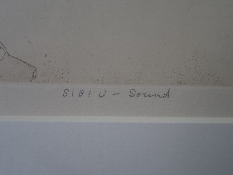 青宝】042048山本容子「SIBIUーsound」版画 27/30 直筆サイン 青宝】042048山本容子「SIBIUーsound」版画 27/30 直筆サイン