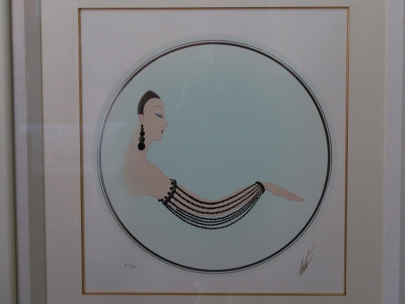 青宝】042020エルテ(Erte)「腕飾り」版画 額装 CCC/CCC 直筆 青宝】042020エルテ(Erte)「腕飾り」版画 額装 CCC/CCC 直筆