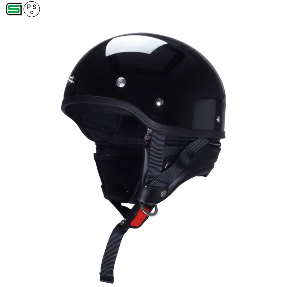 ハーフヘルメット ブラック 送料無(wú)料 ミリタリーヘルメット アーミーヘルメット 半ヘル バイク用 GT303 ヘルメット ノスタルジック GT-303