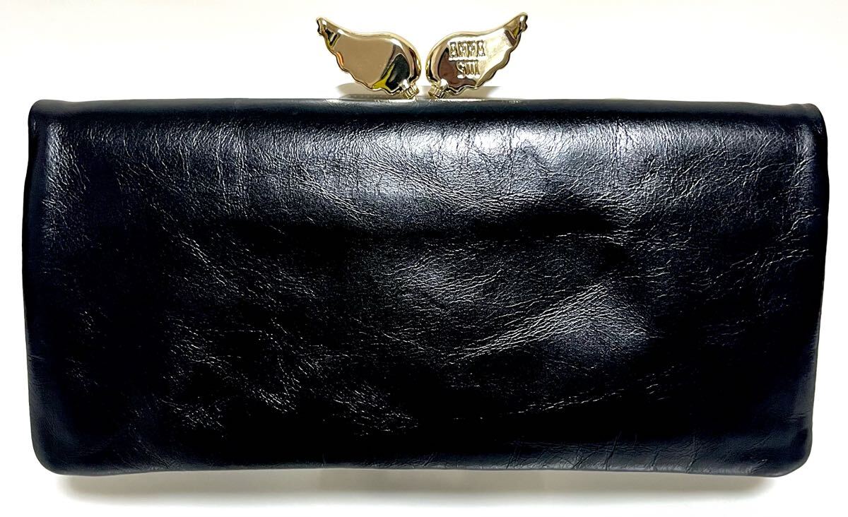 新品未使用】ANNA SUI 財布 ニケ 翼 黒 アナスイ がま口 二 新品未使用】ANNA SUI 財布 ニケ 翼 黒 アナスイ がま口 二