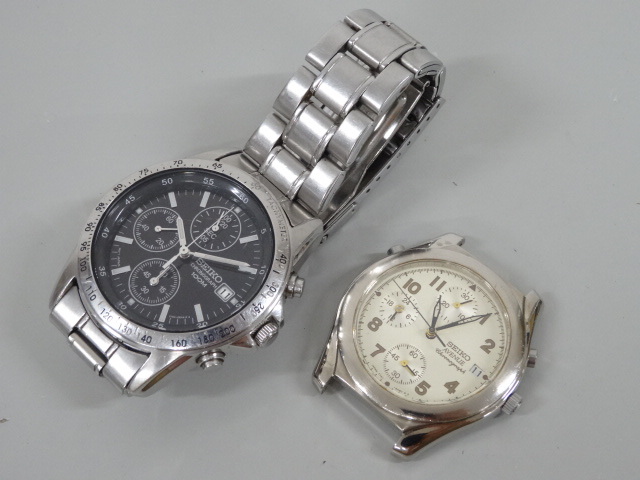 ジャンク 2点セット まとめて SEIKO セイコー クロノグラフ 7T92