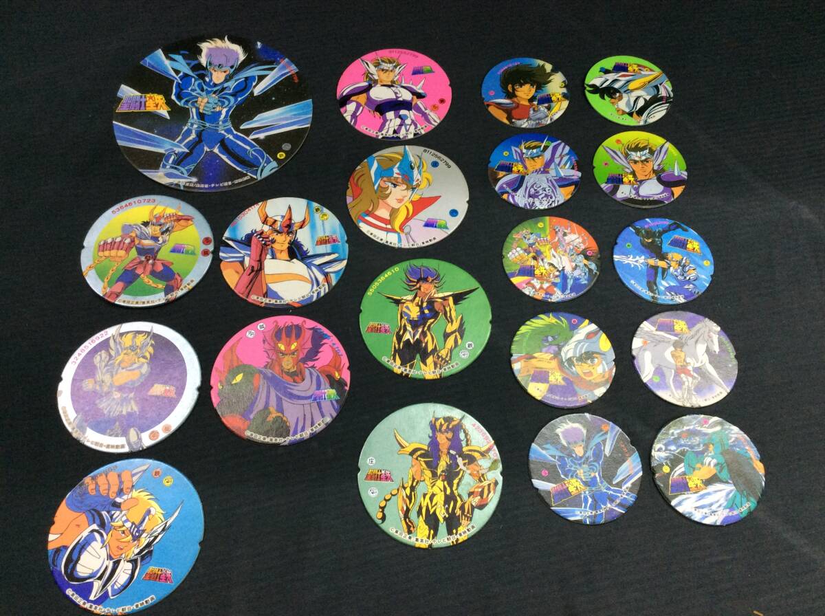 ◇【當時物】圣闘士星矢 セイント星矢 めんこ メンコ 面子/星矢/紫龍/氷河/一輝/ドクラテス/アルゴル/ミスティ/デスマスク/ミロ