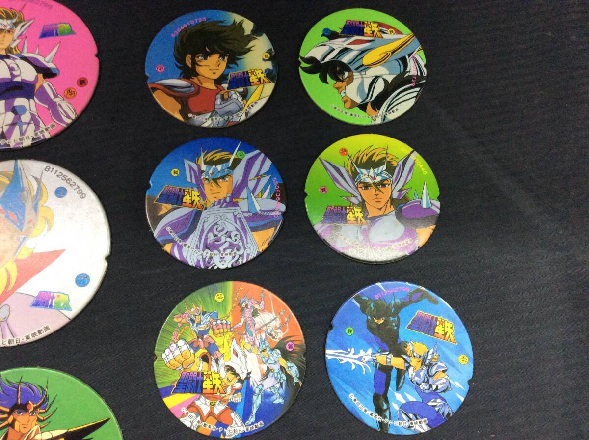 ◇【當時物】圣闘士星矢 セイント星矢 めんこ メンコ 面子/星矢/紫龍/氷河/一輝/ドクラテス/アルゴル/ミスティ/デスマスク/ミロ