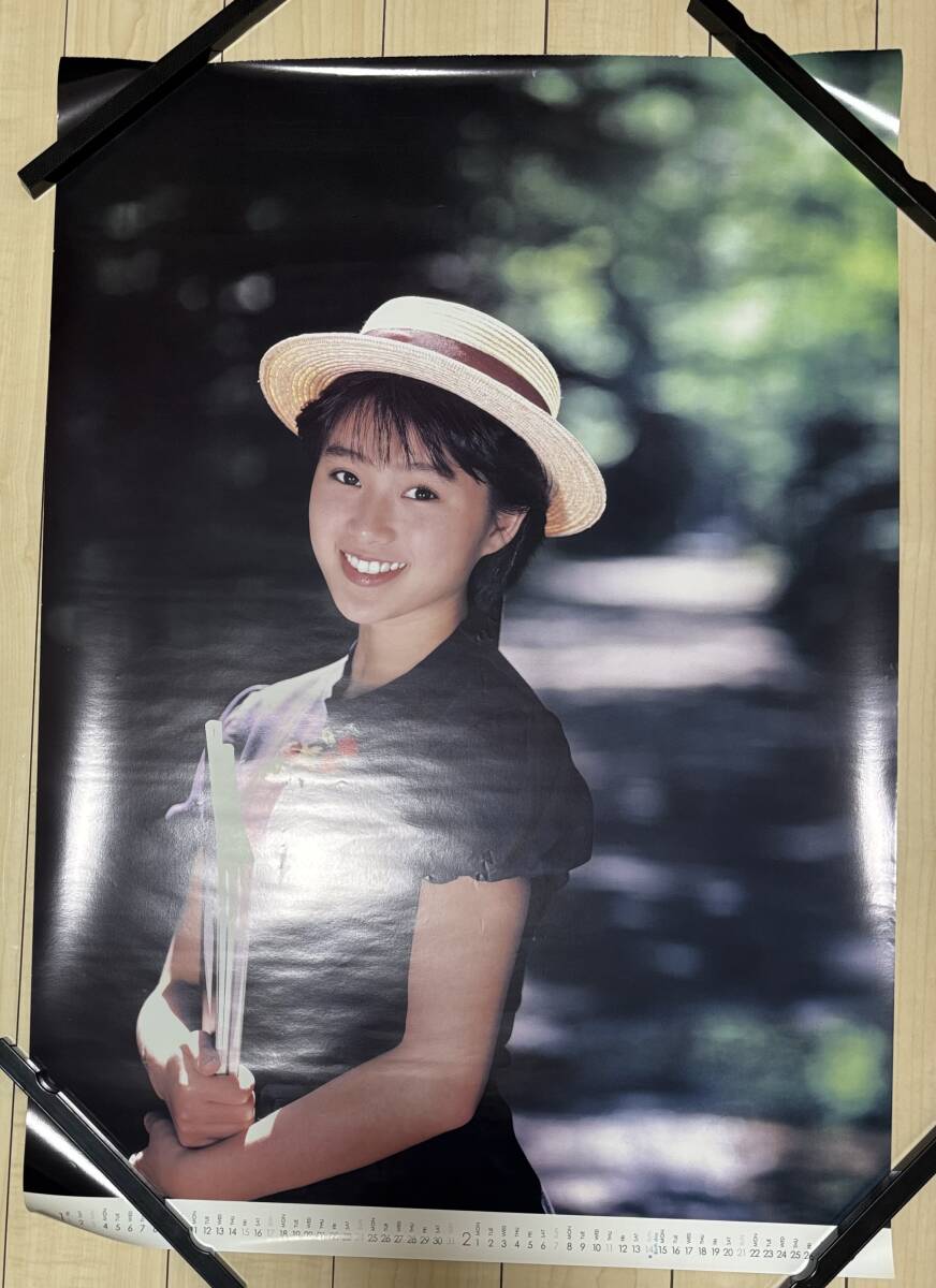 C740 включение в покупку не возможно 2 листов подлинная вещь Sakai Noriko B2 размер * календарь постер retro идол Showa эпоха Heisei клей pi- редкость редкий 